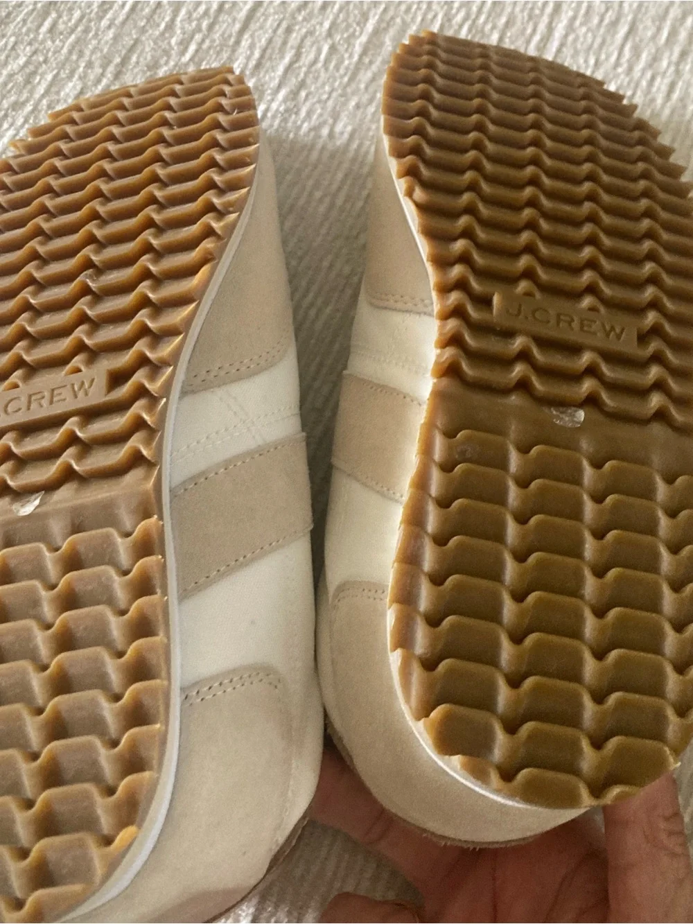 J. Crew Cream and White Athletic Sneakers